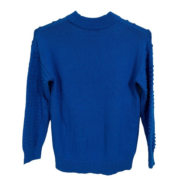 NWT Lego Collection Target Women's Textured Sweater Blue XS Dot Pattern Pullover - Picture 2 of 6